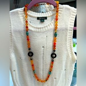 17” long necklace , silver claw clasp